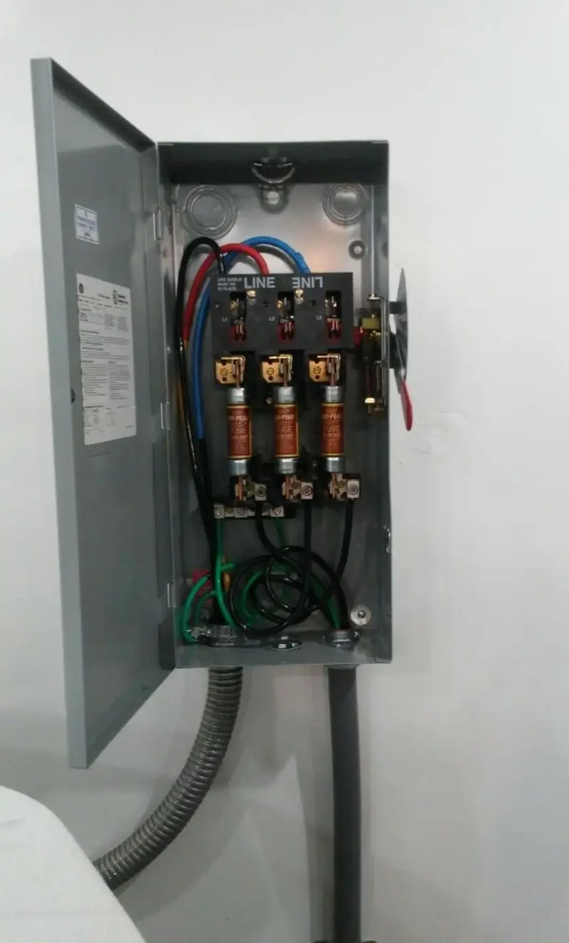 Three-phase disconnect switch installed for Electrical Wiring & Rewiring in Ellettsville